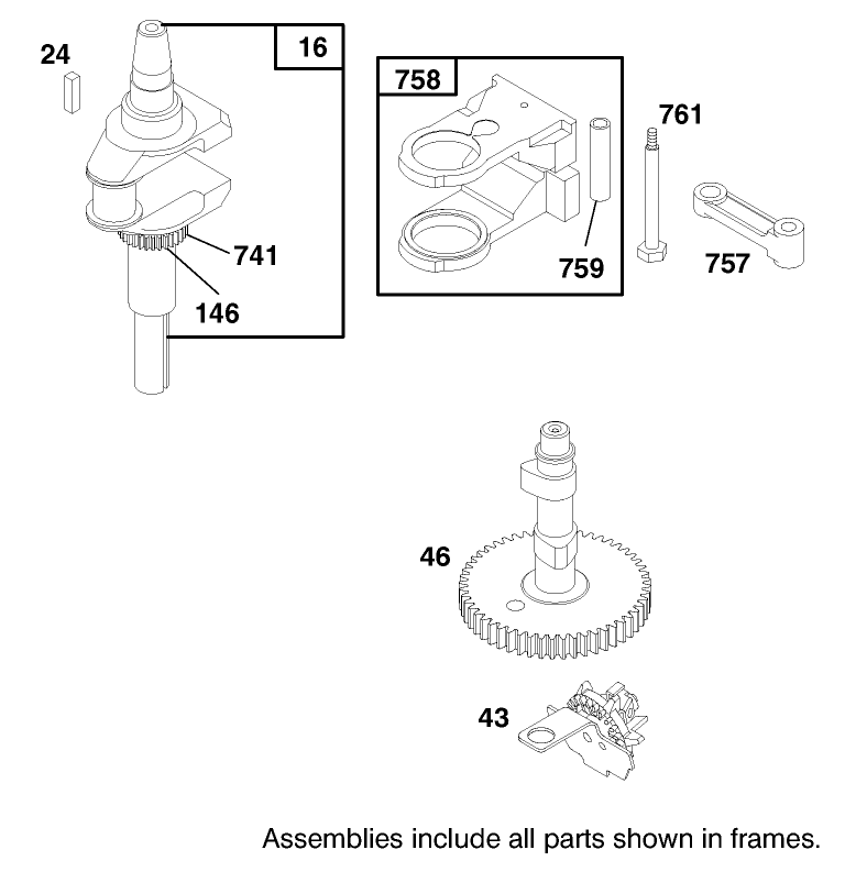 Engine Briggs and Stratton Model 28m707 1122 E1