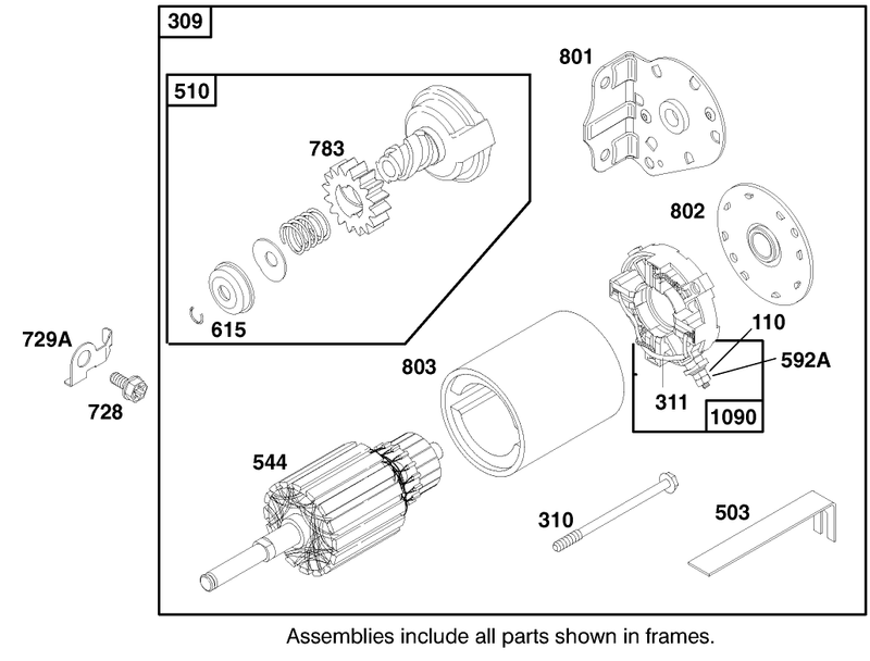Engine Briggs and Stratton Model 28m707 1122 E1