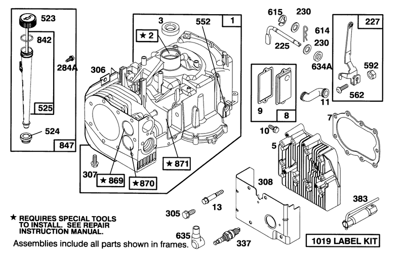 Engine Briggs and Stratton Model 28m707 0122 01