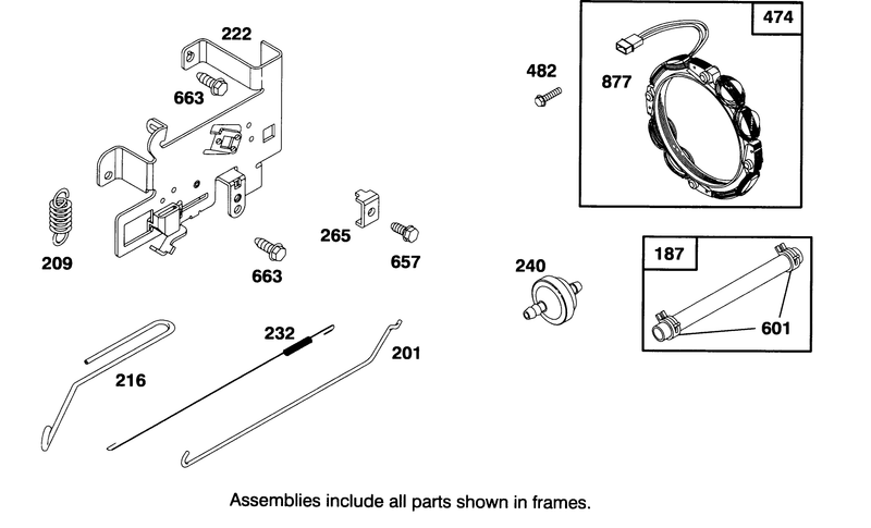 Engine Briggs and Stratton Model 28m707 0122 01