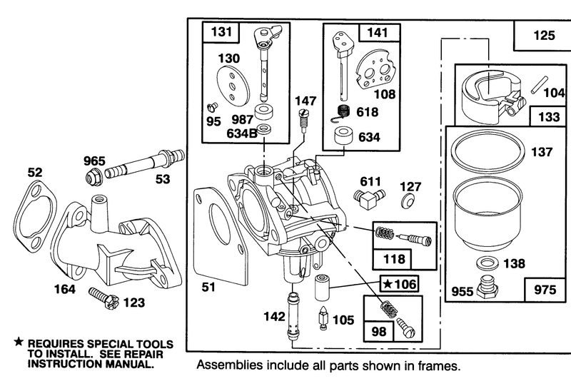 Engine Briggs and Stratton Model 28m707 0122 01
