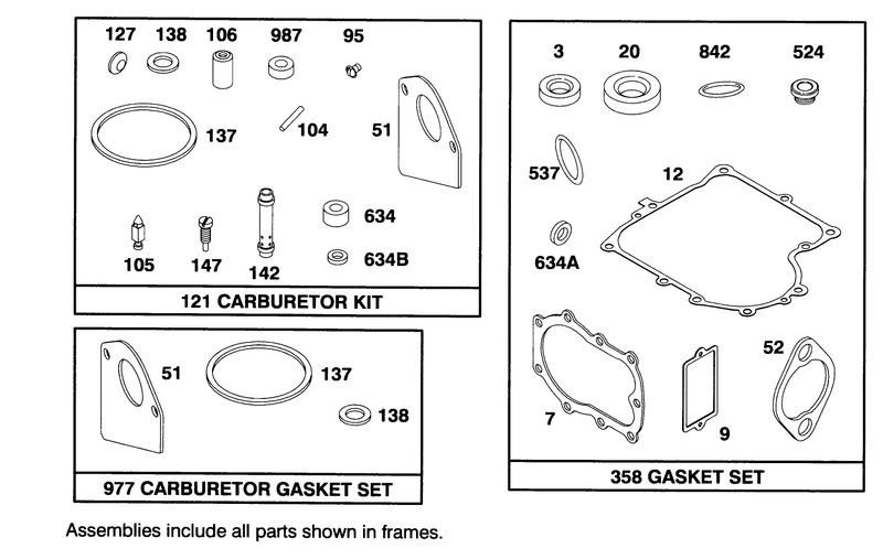 Engine Briggs and Stratton Model 28m707 0122 01