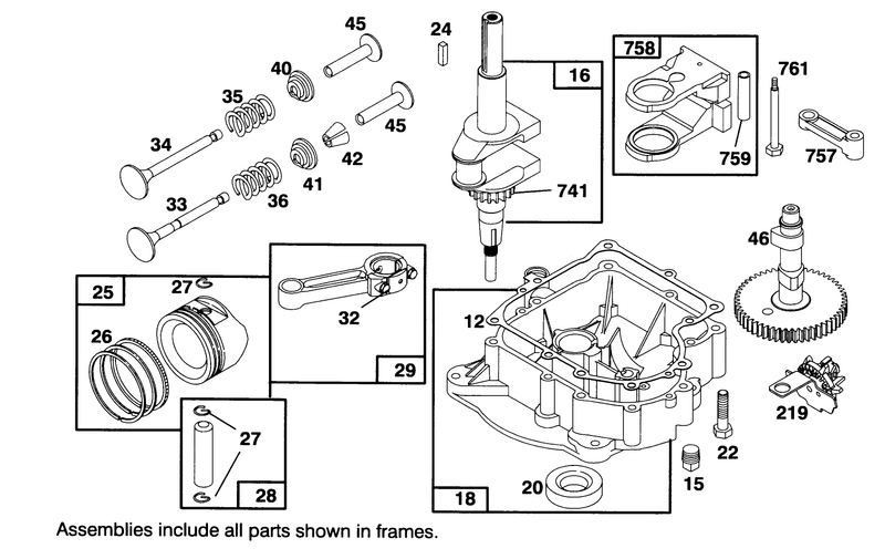 Engine Briggs and Stratton Model 28m707 0122 01