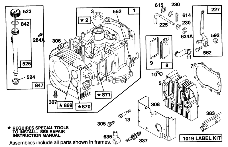 Engine Briggs and Stratton Model 28m707 0122 01