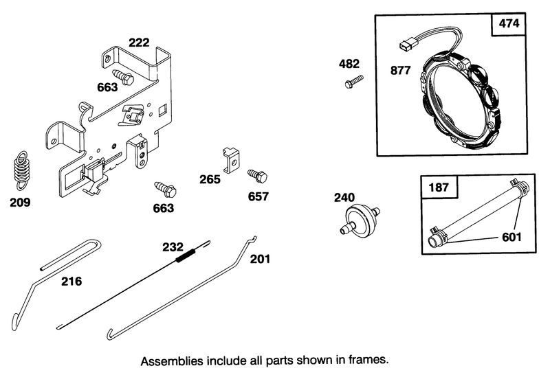 Engine Briggs and Stratton Model 28m707 0122 01