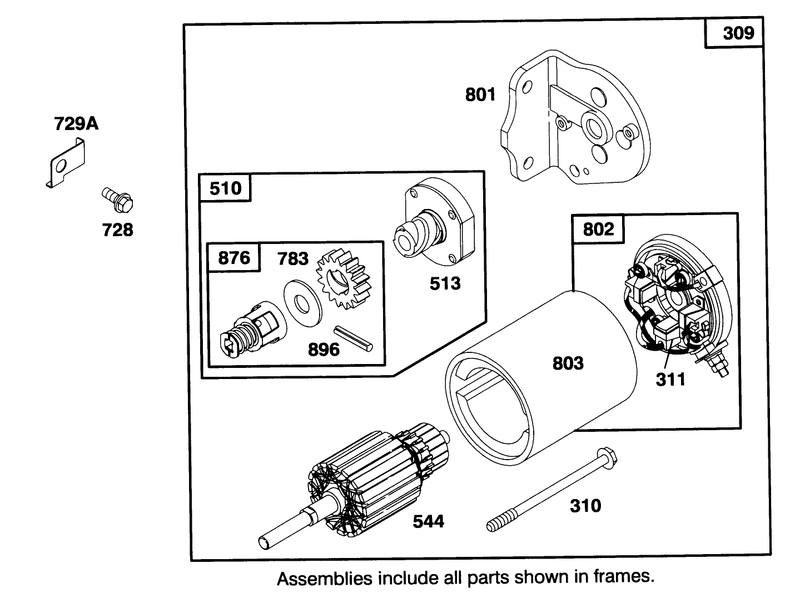 Engine Briggs and Stratton Model 28m707 0122 01
