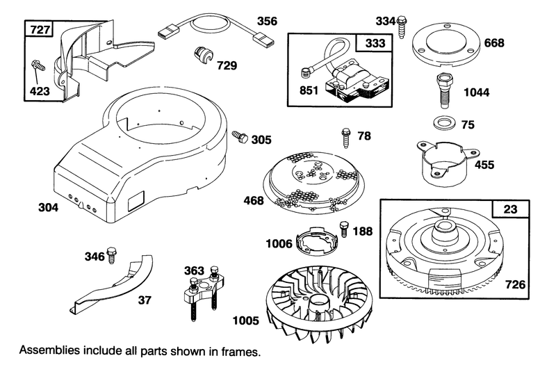 Engine Briggs and Stratton Model 28m707 0122 01
