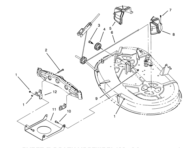 Cable and Cover Assembly 38in Cutting Unit