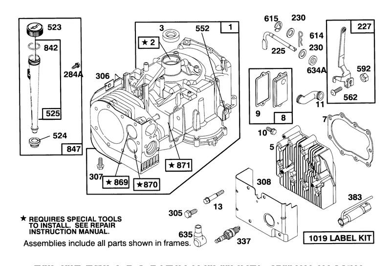Engine Briggs and Stratton Model 28m707 0122 01