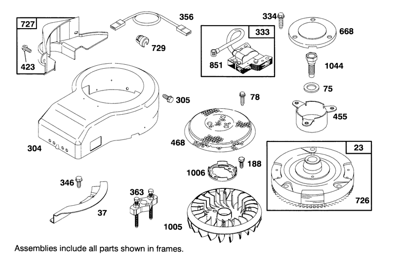 Engine Briggs and Stratton Model 28m707 0122 01