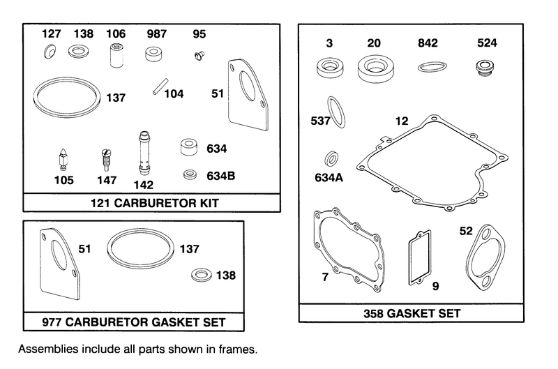 Engine Briggs and Stratton Model 28m707 0122 01