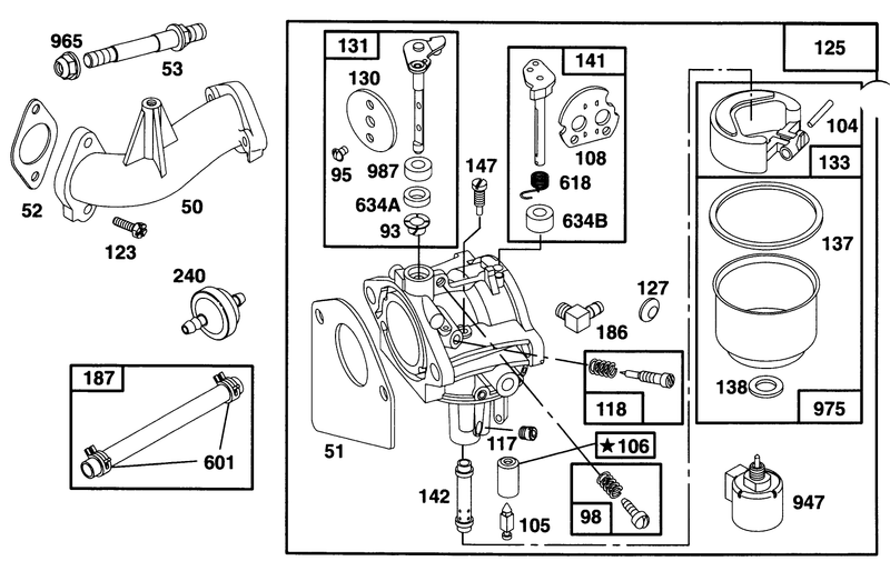 Engine Briggs and Stratton Model 28n707 0131 01