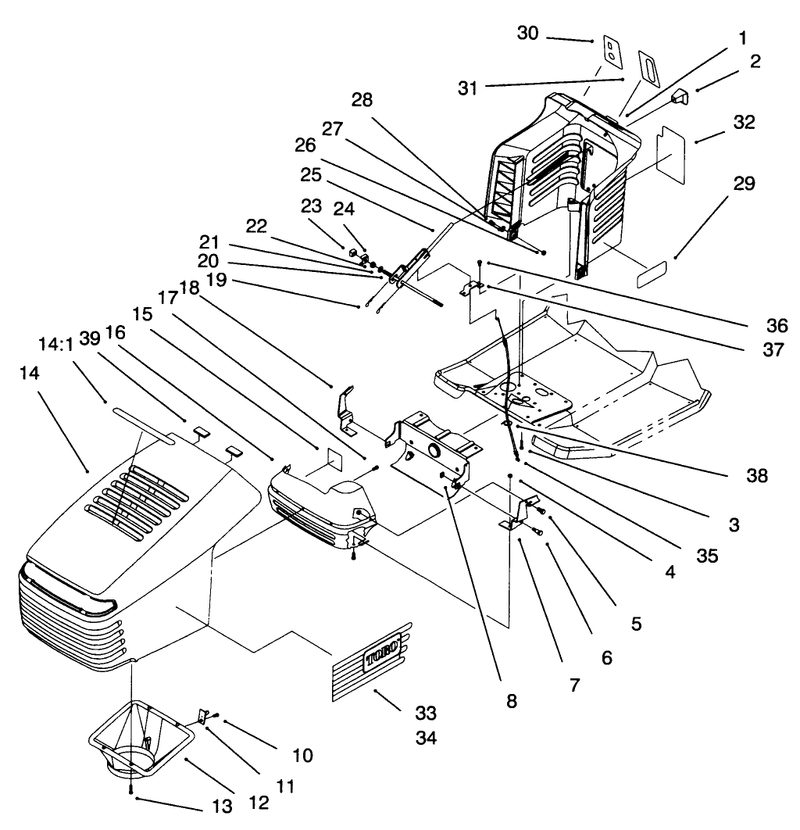 Hood and Tower Assembly
