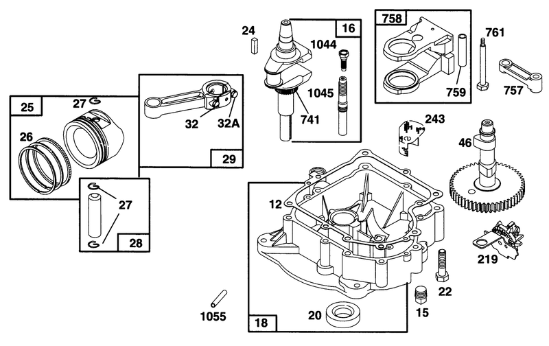 Engine Briggs and Stratton Model 28q777 0668 A1