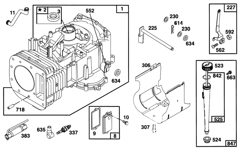 Engine Briggs and Stratton Model 28q777 0668 A1