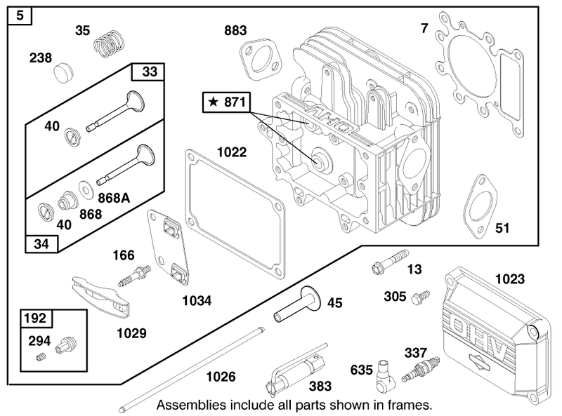 Engine Briggs and Stratton Model 28n777 1174 E1