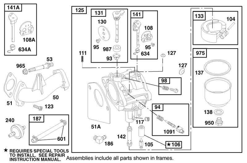 Engine Briggs and Stratton Model 284707 1148 E1