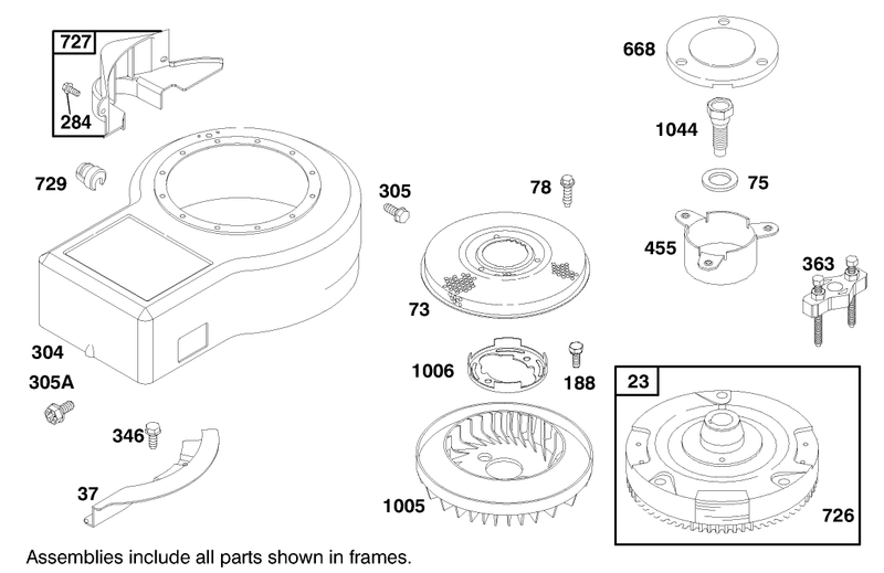 Engine Briggs and Stratton Model 284707 1148 E1