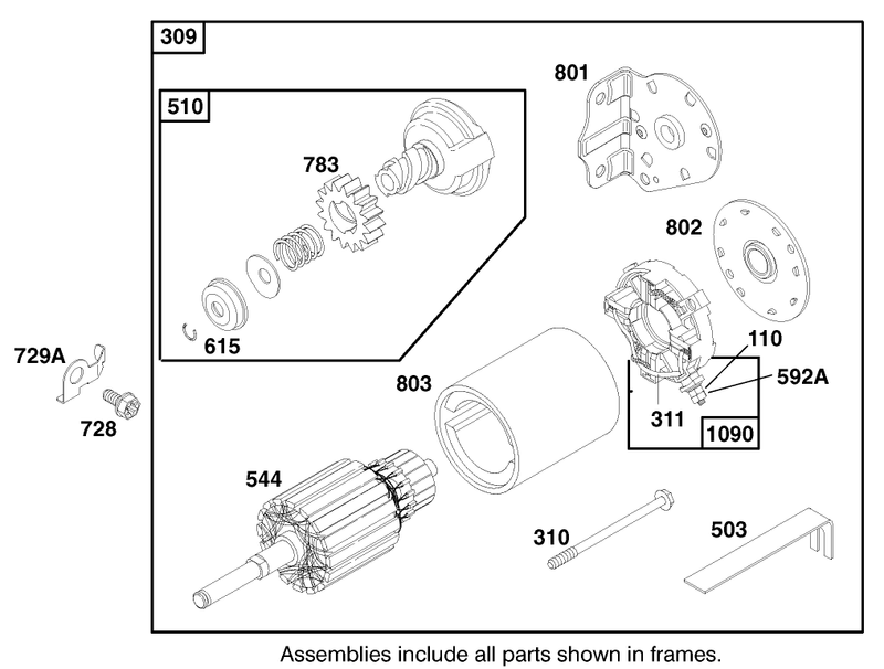 Engine Briggs and Stratton Model 284707 1148 E1