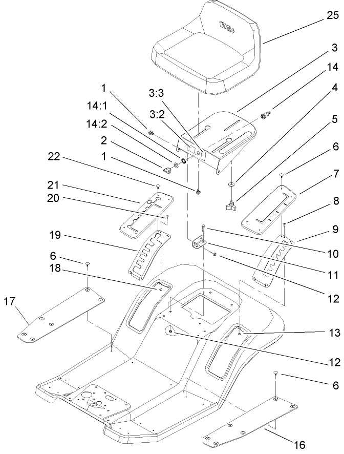 Seat and Fender Mounted Control Assembly