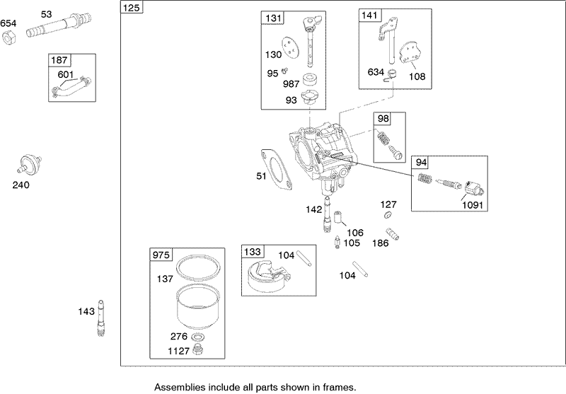 Carburetor Assembly Briggs and Stratton 219907 0170 E1