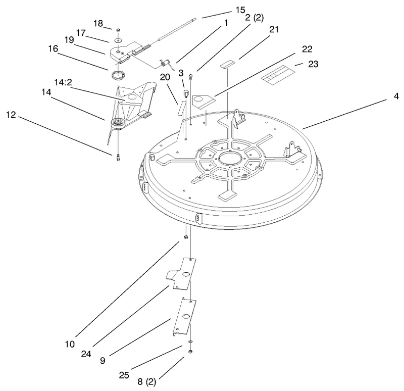 32in Deck Components Assembly