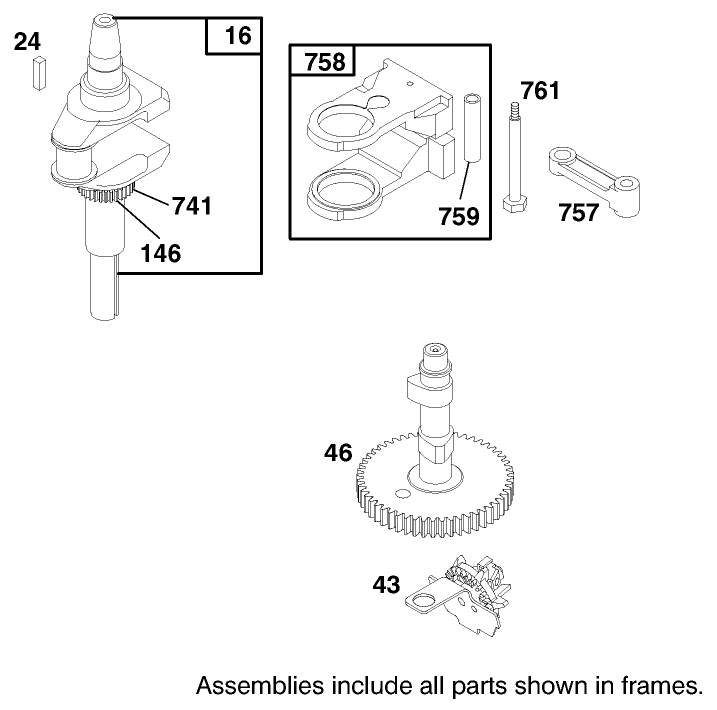 Engine Briggs and Stratton Model 284707 1148 E1