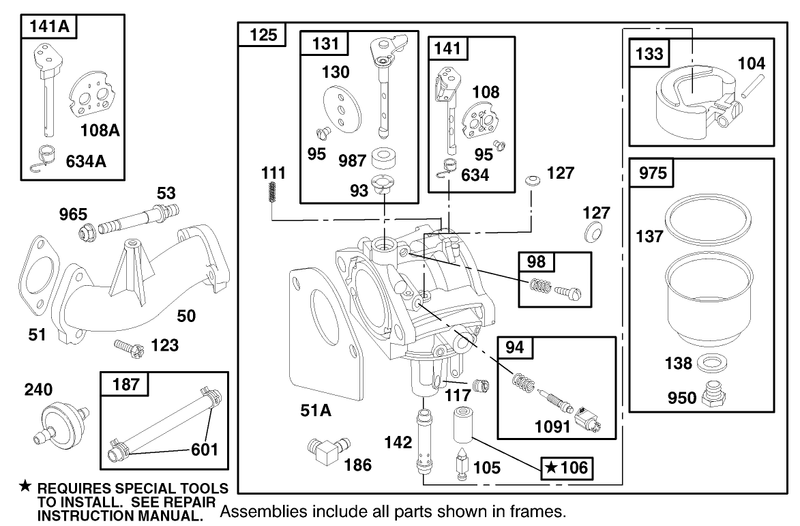Engine Briggs and Stratton Model 284707 1148 E1