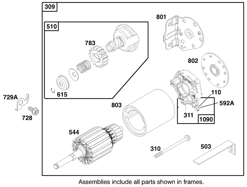 Engine Briggs and Stratton Model 284707 1148 E1