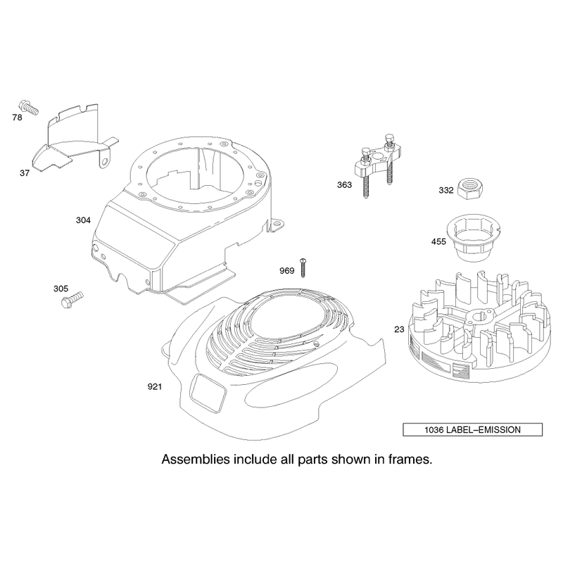 Blower Housing Assembly Briggs and Stratton Model 12H802-1720-B1