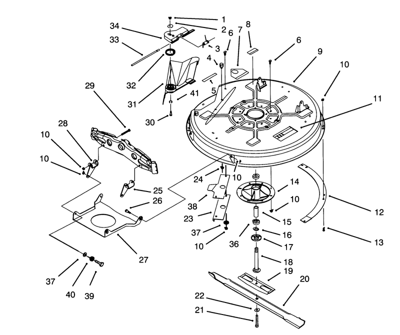 Deck and Spindle Assembly 32in Cutting Unit