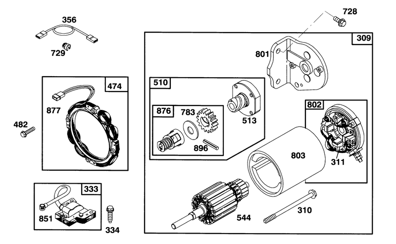 Engine Briggs and Stratton Model 254707 0128 01
