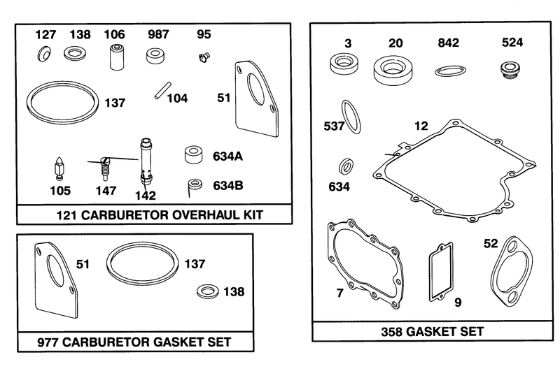 Engine Briggs and Stratton Model 254707 0128 01