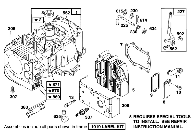 Engine Briggs and Stratton Model 254707 0128 01