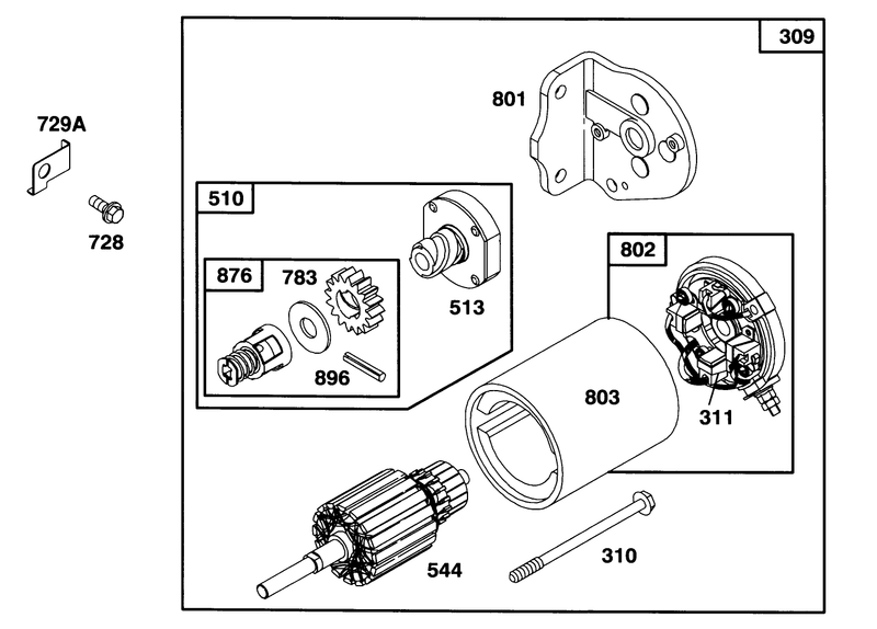 Engine Briggs and Stratton Model 283707 0156 01