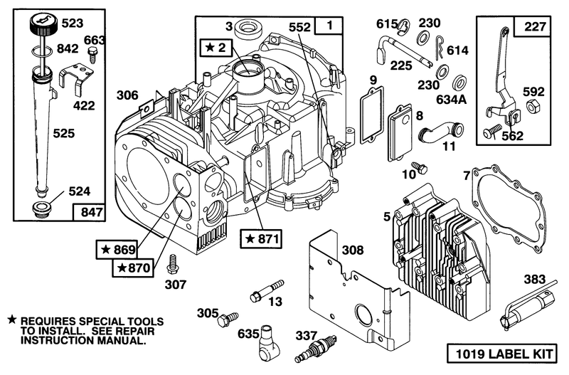 Engine Briggs and Stratton Model 283707 0156 01