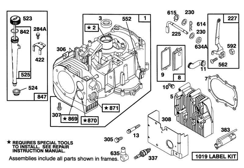 Engine Briggs and Stratton Model 282707 0119 01