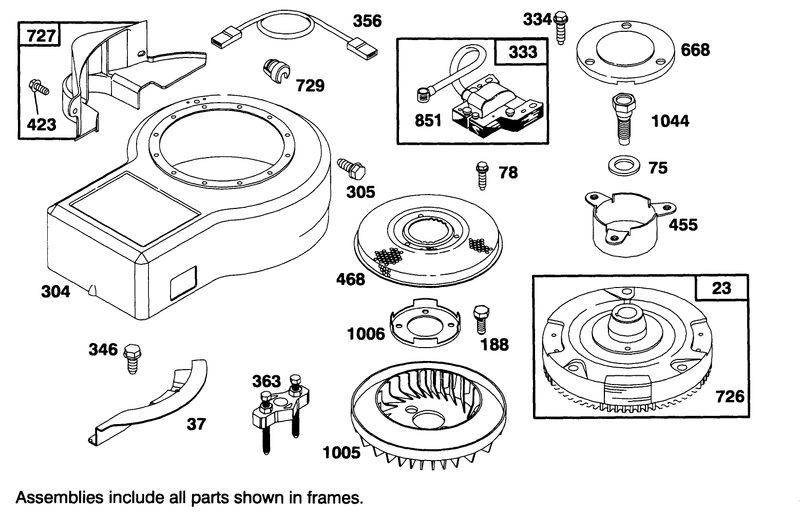 Engine Briggs and Stratton Model 283707 0156 01