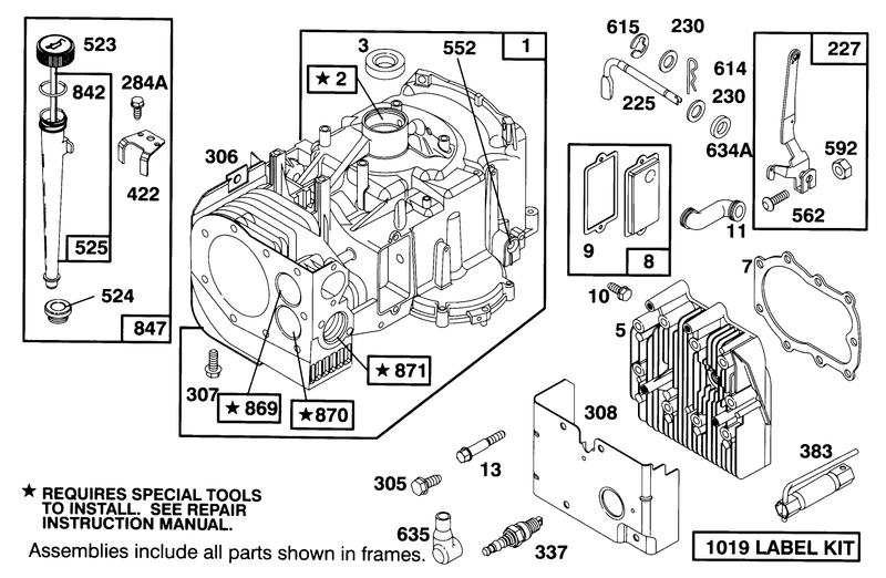 Engine Briggs and Stratton Model 282707 0119 01