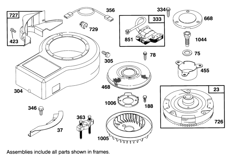 Engine Briggs and Stratton Model 282707 0119 01