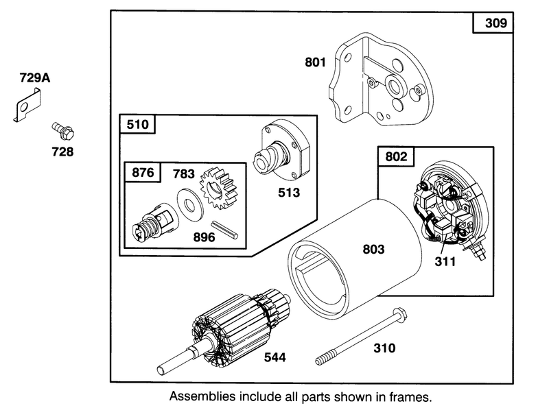 Engine Briggs and Stratton Model 282707 0119 01