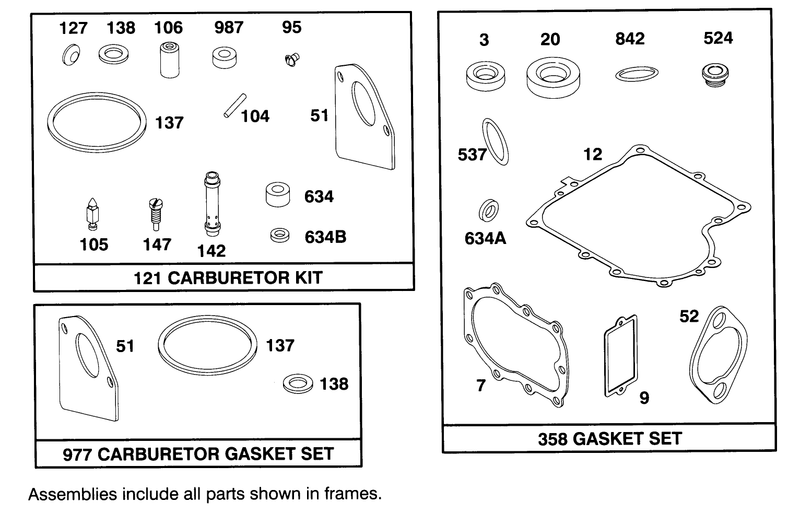 Engine Briggs and Stratton Model 282707 0119 01
