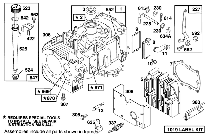 Engine Briggs and Stratton Model 283707 0156 01