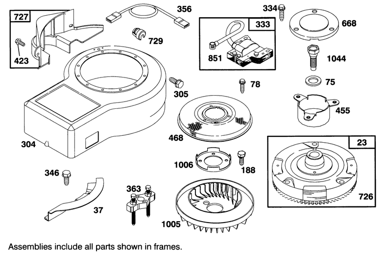 Engine Briggs and Stratton Model 283707 0156 01