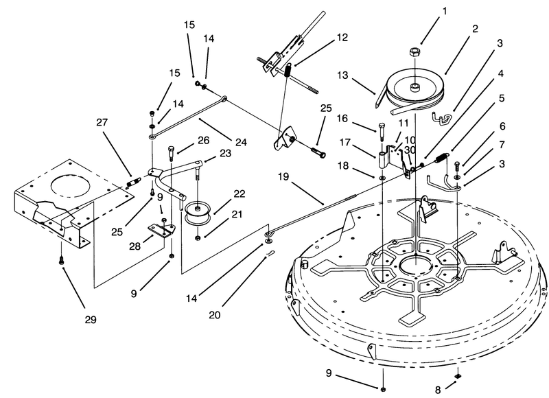 Pulley and Belt Assembly 32in Cutting Unit