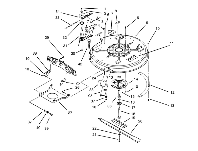 Deck and Spindle Assembly 32in Cutting Unit