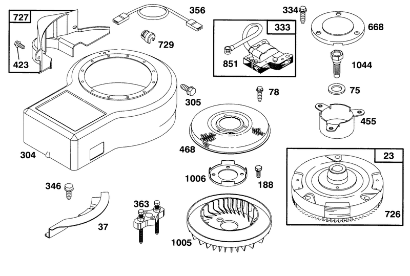 Engine Briggs and Stratton Model 282707 0119 01