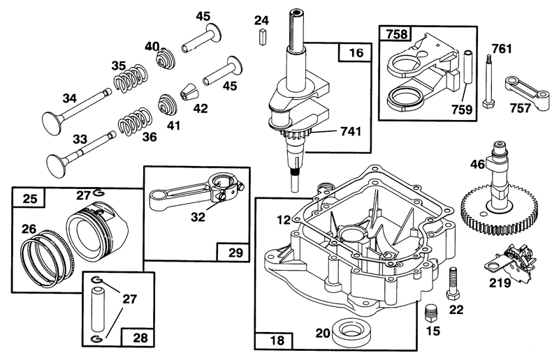 Engine Briggs and Stratton Model 282707 0119 01