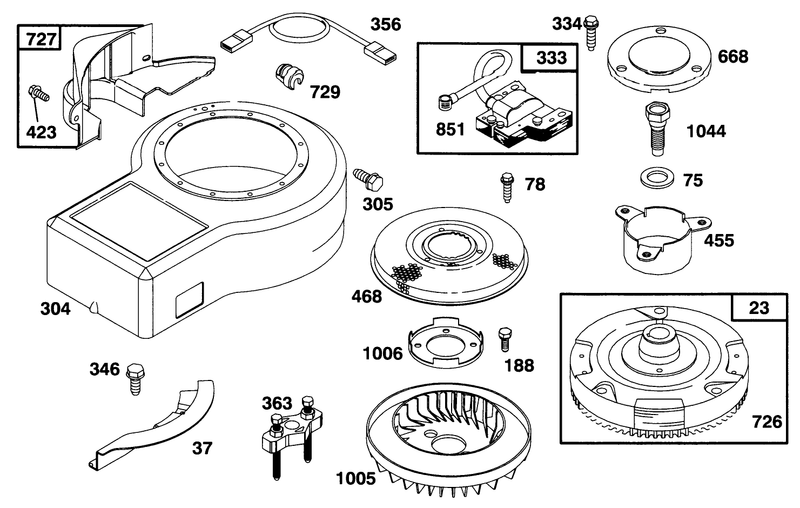 Engine Briggs and Stratton Model 282707 0119 01