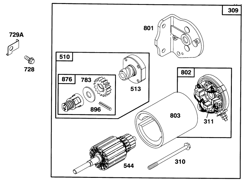 Engine Briggs and Stratton Model 282707 0119 01